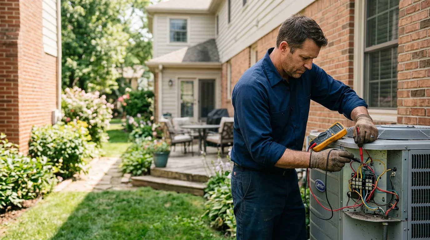 HVAC technician working near Ticonderoga, NY